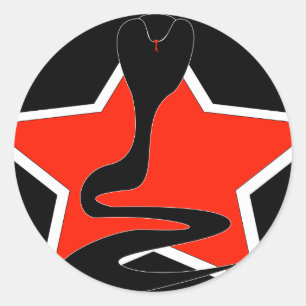 Cobra mit Roter Sterne Aufkleber