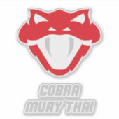 Cobra Muay Thai Kampfsport Aufkleber (Vorderseite)