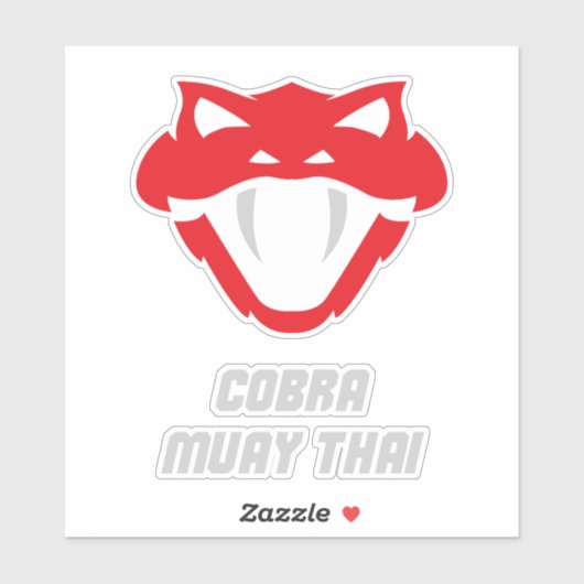 Cobra Muay Thai Kampfsport Aufkleber (Blatt)