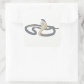 Cobra Quadratischer Aufkleber (Tasche)
