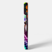 Cobra-Schlange mit kräftigen türkisfarbenen und bl Case-Mate iPhone Hülle (Rückseite / Links)