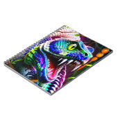 Cobra-Schlange mit kräftigen türkisfarbenen und bl Notizblock (Linke Seite)