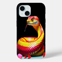 Cobra-Schlange mit lebendiger rot-gelber Waage Case-Mate iPhone Hülle