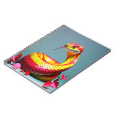 Cobra-Schlange mit lebendiger rot-gelber Waage Notizblock (Linke Seite)