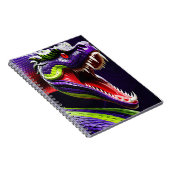 Cobra-Schlange mit lebhaften grünen und lila Waage Notizblock (Rechte Seite)