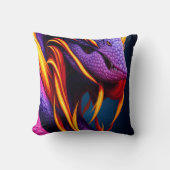 Cobra-Schlange mit lebhaften orangefarbenen und li Kissen (Vorderseite)