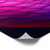 Cobra-Schlange mit lebhaften orangefarbenen und li Poster (Ecke)