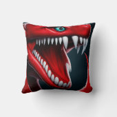 Cobra-Schlange mit lebhaften roten Schuppen und bl Kissen (Rückseite)