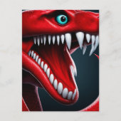 Cobra-Schlange mit lebhaften roten Schuppen und bl Postkarte (Vorderseite)