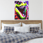 Cobra-Schlange mit limitierten grünen Lippen und r Leinwanddruck (Insitu (Schlafzimmer))