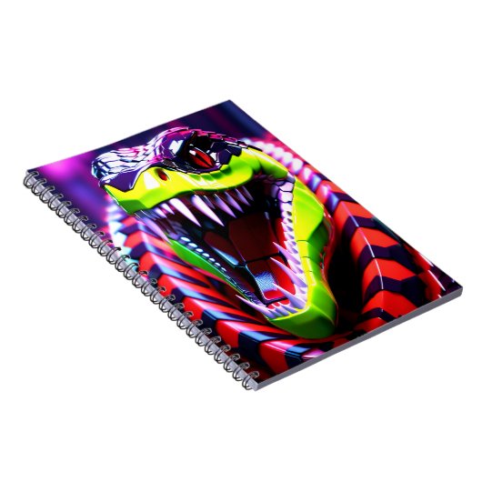 Cobra-Schlange mit limitierten grünen Lippen und r Notizblock (Rechte Seite)