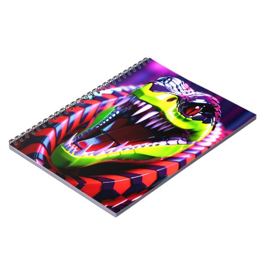 Cobra-Schlange mit limitierten grünen Lippen und r Notizblock (Linke Seite)