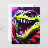 Cobra-Schlange mit limitierten grünen Lippen und r