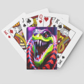 Cobra-Schlange mit limitierten grünen Lippen und r Spielkarten (Rückseite)