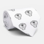 Cobra Snake Black Animal Venomous boa Krawatte (Gerollt)