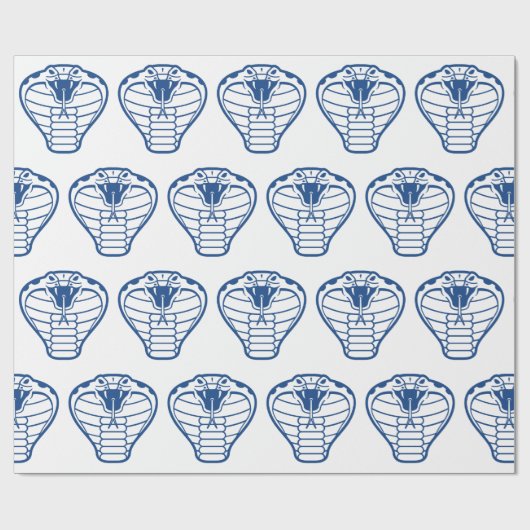 Cobra Snake Blue Animal python Venomous Geschenkpapier (Flach)