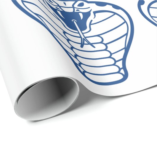 Cobra Snake Blue Animal python Venomous Geschenkpapier (Rolleneckpunkt)
