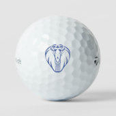 Cobra Snake Blue Predator Boa Reptile Golfball (Vorderseite)