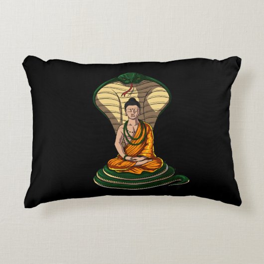 Cobra Snake Buddha Zen Yoga Meditation Dekokissen (Vorderseite)