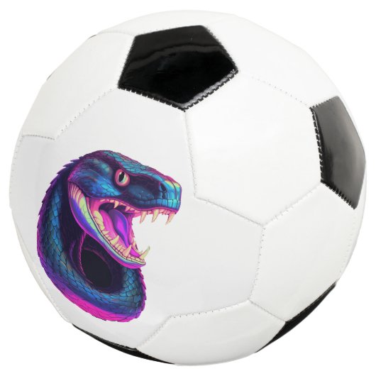 Cobra Snake in Vaporwave-Ästhetik Fußball (Dreiviertel)
