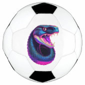 Cobra Snake in Vaporwave-Ästhetik Fußball (Vorderseite)