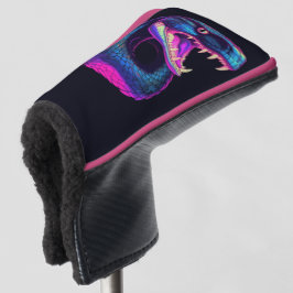 Cobra Snake in Vaporwave-Ästhetik Golf Headcover