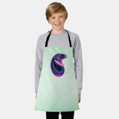Cobra Snake in Vaporwave-Ästhetik Schürze (Getragen)