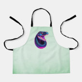 Cobra Snake in Vaporwave-Ästhetik Schürze (Vorderseite)