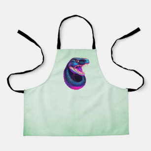 Cobra Snake in Vaporwave-Ästhetik Schürze