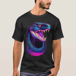 Cobra Snake in Vaporwave-Ästhetik T-Shirt