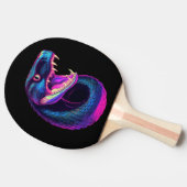 Cobra Snake in Vaporwave-Ästhetik Tischtennis Schläger (Seitenansicht)