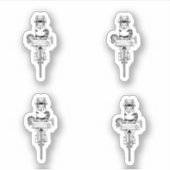 Cobra Snake Reiten mit dem Fahrrad Aufkleber (Vorderseite)