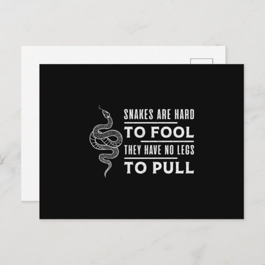 Cobra Snake Reptile Snakers Animal Pet Funny Gift Postkarte (Vorne/Hinten)
