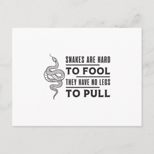 Cobra Snake Reptile Snakers Funny Funny Gift Idee Postkarte (Vorderseite)