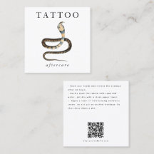 Cobra Snake Tattoo Aftercare Instructions QR Code