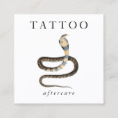 Cobra Snake Tattoo Aftercare Instructions QR Code Quadratische Visitenkarte (Vorderseite)