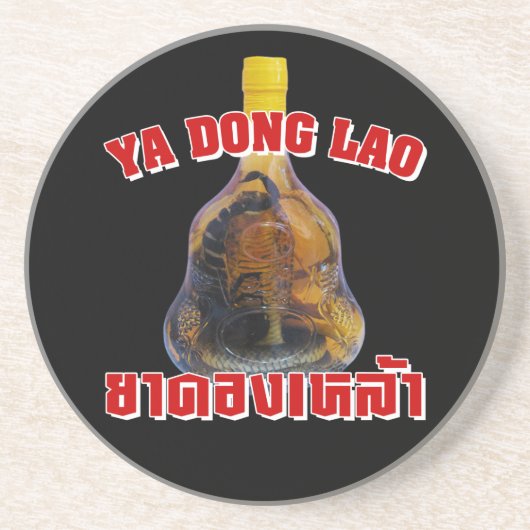 Cobra Snake Vs Scorpion Whiskey ... Yadong Lao Sandstein Untersetzer (Vorne)