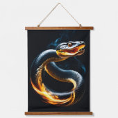 Cobra Snake Wandteppich Mit Holzrahmen (Vorderseite)