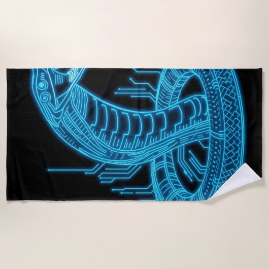 „Cobra – Symbol der Macht und Wachsamkeit“ Strandtuch (Vorderseite)