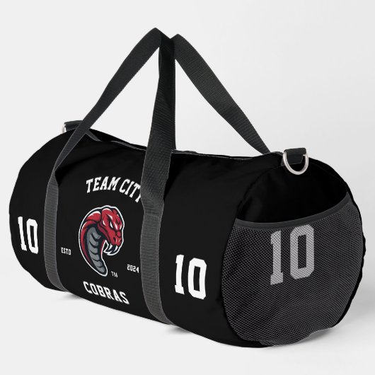 Cobras "Anpassbares" Sportteam Duffle Bag (Rechte Ecke)