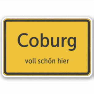 Coburg Aufkleber Sticker Autoaufkleber