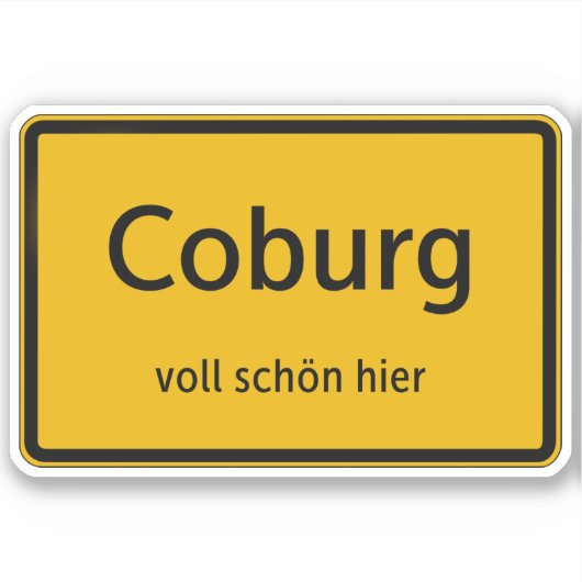 Coburg Aufkleber Sticker Autoaufkleber (Vorderseite)