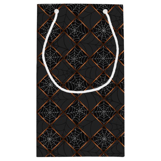 Cobweb Checkerboard Kleine Geschenktüte (Rückseite)