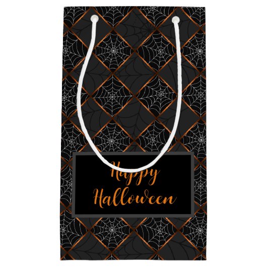 Cobweb Checkerboard Kleine Geschenktüte (Vorderseite)