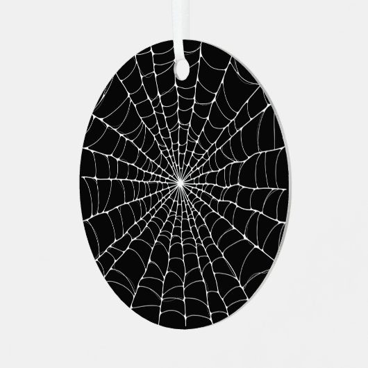 Cobweb Goth Ornament Aus Metall (Vorderseite links)