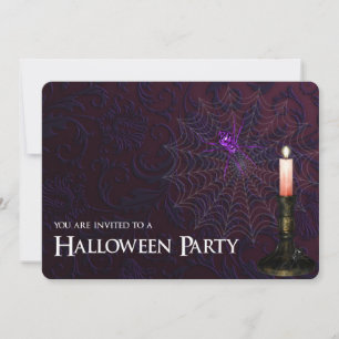Cobweb, Spider & Candle Halloween-Party laden ein Einladung