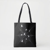 Cobweb & Spiders Black Tote Bag Tasche (Vorderseite)