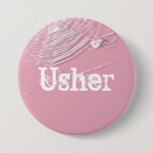 Cobwebs and White Spiders Usher Button