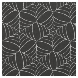 Cobwebs auf schwarzen Spaß gruselig beängstigend H Stoff