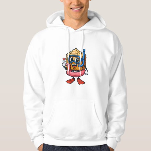 CobyBiscuit – Flamingo Schnorchel Edition Hoodie (Vorderseite)